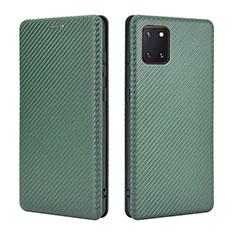 Custodia Portafoglio In Pelle Cover con Supporto L02Z per Samsung Galaxy Note 10 Lite Verde