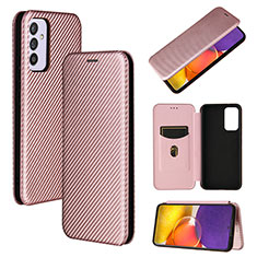 Custodia Portafoglio In Pelle Cover con Supporto L02Z per Samsung Galaxy Quantum2 5G Oro Rosa