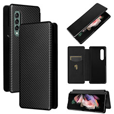 Custodia Portafoglio In Pelle Cover con Supporto L02Z per Samsung Galaxy Z Fold3 5G Nero