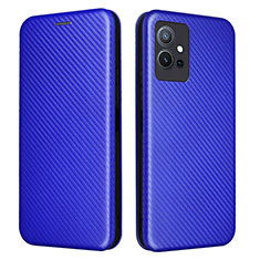 Custodia Portafoglio In Pelle Cover con Supporto L02Z per Vivo iQOO Z6 5G Blu