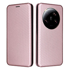 Custodia Portafoglio In Pelle Cover con Supporto L02Z per Xiaomi Mi 13 Ultra 5G Oro Rosa