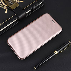 Custodia Portafoglio In Pelle Cover con Supporto L02Z per Xiaomi Redmi 9 Oro Rosa