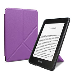 Custodia Portafoglio In Pelle Cover con Supporto L03 per Amazon Kindle 6 inch Viola