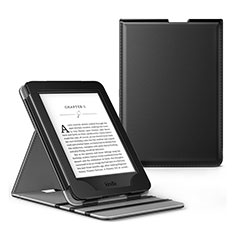 Custodia Portafoglio In Pelle Cover con Supporto L03 per Amazon Kindle Paperwhite 6 inch Nero