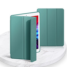 Custodia Portafoglio In Pelle Cover con Supporto L03 per Apple iPad 10.2 (2021) Verde Notte