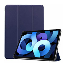 Custodia Portafoglio In Pelle Cover con Supporto L03 per Apple New iPad Air 10.9 (2020) Blu Notte