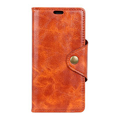 Custodia Portafoglio In Pelle Cover con Supporto L03 per HTC Desire 12S Arancione