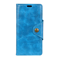 Custodia Portafoglio In Pelle Cover con Supporto L03 per HTC U12 Plus Blu