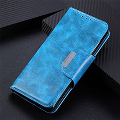 Custodia Portafoglio In Pelle Cover con Supporto L03 per Huawei Enjoy 10S Cielo Blu