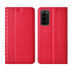 Custodia Portafoglio In Pelle Cover con Supporto L03 per Huawei Honor 30 Lite 5G Rosso