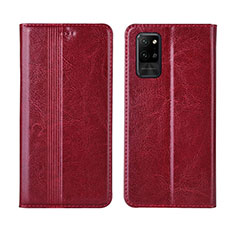 Custodia Portafoglio In Pelle Cover con Supporto L03 per Huawei Honor Play4 Pro 5G Rosso