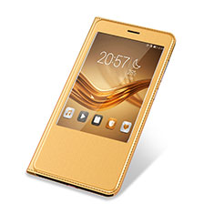 Custodia Portafoglio In Pelle Cover con Supporto L03 per Huawei Honor V8 Max Oro