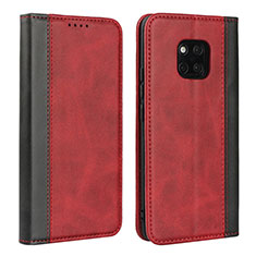 Custodia Portafoglio In Pelle Cover con Supporto L03 per Huawei Mate 20 Pro Rosso