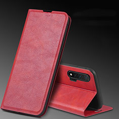 Custodia Portafoglio In Pelle Cover con Supporto L03 per Huawei Nova 6 5G Rosso