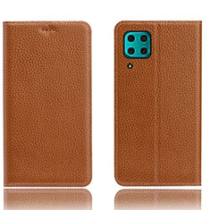 Custodia Portafoglio In Pelle Cover con Supporto L03 per Huawei Nova 6 SE Arancione