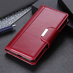 Custodia Portafoglio In Pelle Cover con Supporto L03 per Huawei Y5p Rosso Rosa