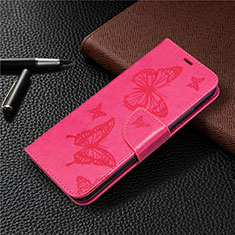 Custodia Portafoglio In Pelle Cover con Supporto L03 per Huawei Y7p Rosa Caldo