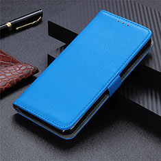 Custodia Portafoglio In Pelle Cover con Supporto L03 per Motorola Moto G9 Plus Cielo Blu