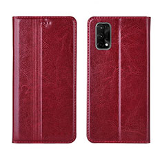 Custodia Portafoglio In Pelle Cover con Supporto L03 per Realme X7 5G Rosso Rosa