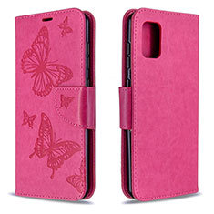 Custodia Portafoglio In Pelle Cover con Supporto L03 per Samsung Galaxy A31 Rosa Caldo
