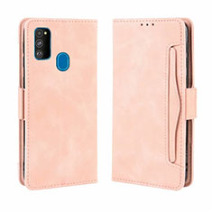 Custodia Portafoglio In Pelle Cover con Supporto L03 per Samsung Galaxy M21 Rosa