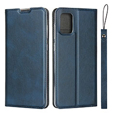 Custodia Portafoglio In Pelle Cover con Supporto L03 per Samsung Galaxy M40S Blu