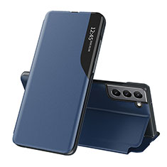 Custodia Portafoglio In Pelle Cover con Supporto L03 per Samsung Galaxy S21 5G Blu