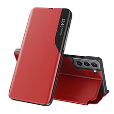 Custodia Portafoglio In Pelle Cover con Supporto L03 per Samsung Galaxy S21 5G Rosso
