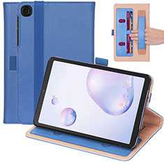 Custodia Portafoglio In Pelle Cover con Supporto L03 per Samsung Galaxy Tab A7 Wi-Fi 10.4 SM-T500 Blu