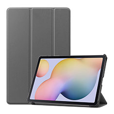 Custodia Portafoglio In Pelle Cover con Supporto L03 per Samsung Galaxy Tab S7 11 Wi-Fi SM-T870 Grigio