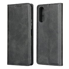 Custodia Portafoglio In Pelle Cover con Supporto L03 per Sony Xperia 10 II Nero