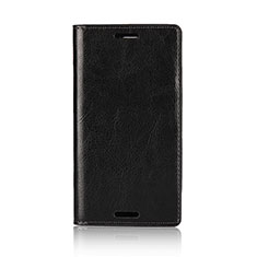 Custodia Portafoglio In Pelle Cover con Supporto L03 per Sony Xperia XZ1 Compact Nero