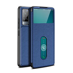 Custodia Portafoglio In Pelle Cover con Supporto L03 per Vivo X60T 5G Blu