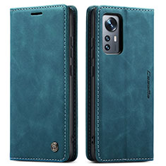 Custodia Portafoglio In Pelle Cover con Supporto L03 per Xiaomi Mi 12 Pro 5G Blu