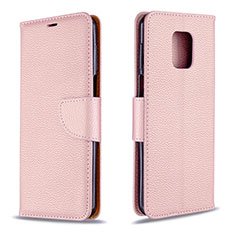 Custodia Portafoglio In Pelle Cover con Supporto L03 per Xiaomi Poco M2 Pro Oro Rosa