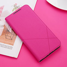 Custodia Portafoglio In Pelle Cover con Supporto L03 per Xiaomi Redmi 8 Rosa Caldo