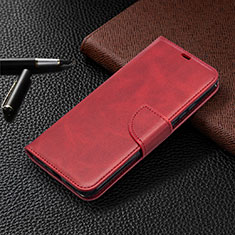 Custodia Portafoglio In Pelle Cover con Supporto L03 per Xiaomi Redmi 9C NFC Rosso