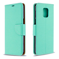 Custodia Portafoglio In Pelle Cover con Supporto L03 per Xiaomi Redmi Note 9 Pro Verde