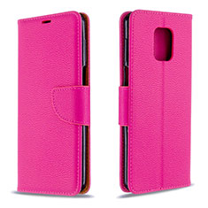 Custodia Portafoglio In Pelle Cover con Supporto L03 per Xiaomi Redmi Note 9S Rosa Caldo