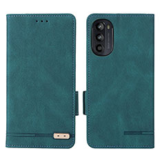 Custodia Portafoglio In Pelle Cover con Supporto L03Z per Motorola MOTO G52 Verde