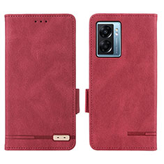 Custodia Portafoglio In Pelle Cover con Supporto L03Z per OnePlus Nord N300 5G Rosso