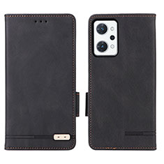 Custodia Portafoglio In Pelle Cover con Supporto L03Z per Oppo Reno7 A Nero