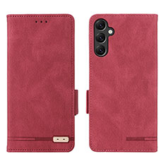Custodia Portafoglio In Pelle Cover con Supporto L03Z per Samsung Galaxy A14 5G Rosso