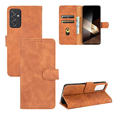Custodia Portafoglio In Pelle Cover con Supporto L03Z per Samsung Galaxy A15 5G Marrone