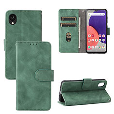 Custodia Portafoglio In Pelle Cover con Supporto L03Z per Samsung Galaxy A22 5G SC-56B Verde