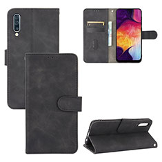 Custodia Portafoglio In Pelle Cover con Supporto L03Z per Samsung Galaxy A30S Nero