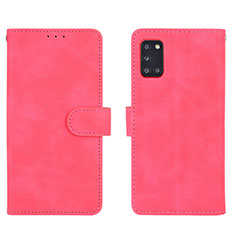 Custodia Portafoglio In Pelle Cover con Supporto L03Z per Samsung Galaxy A31 Rosa Caldo