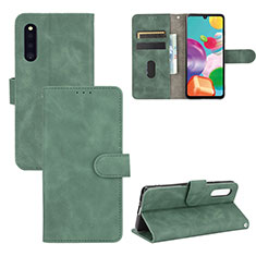 Custodia Portafoglio In Pelle Cover con Supporto L03Z per Samsung Galaxy A41 SC-41A Verde