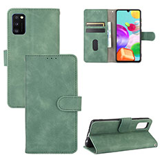 Custodia Portafoglio In Pelle Cover con Supporto L03Z per Samsung Galaxy A41 Verde
