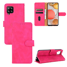 Custodia Portafoglio In Pelle Cover con Supporto L03Z per Samsung Galaxy A42 5G Rosa Caldo